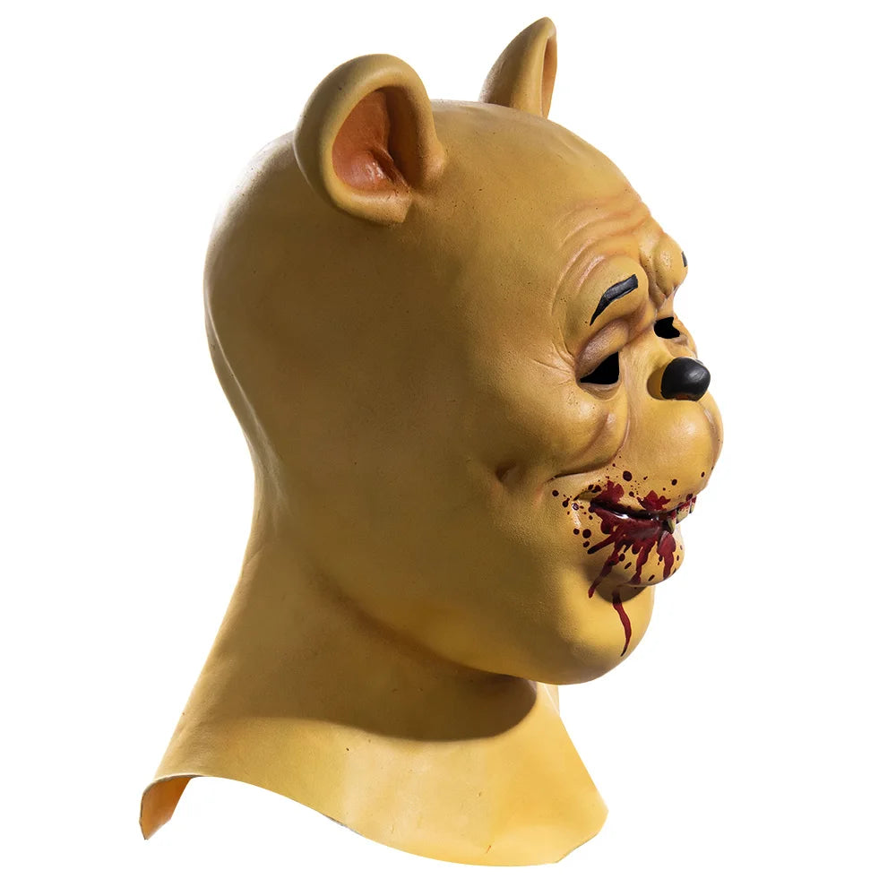 Disney Winnie The Pooh: Blood and Honey Mask Latex Cosplay Winnie Face Mask Halloween Scary Horror Masks Helmet Masquerade Mask