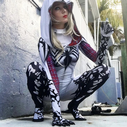 Anime Cosplay Gwenom Costume Sexy Gwen Stacy Cosplay Halloween Costumes for Women Superhero Spider Girls Tights Suit