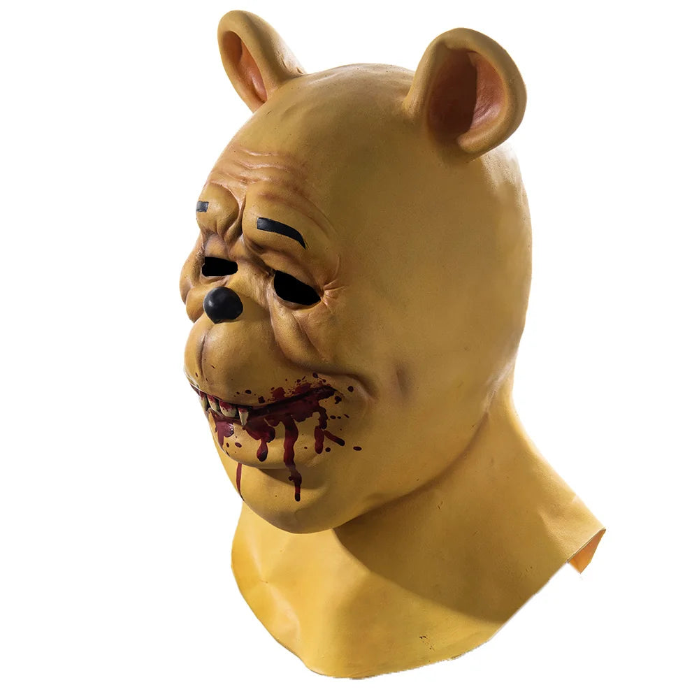 Disney Winnie The Pooh: Blood and Honey Mask Latex Cosplay Winnie Face Mask Halloween Scary Horror Masks Helmet Masquerade Mask