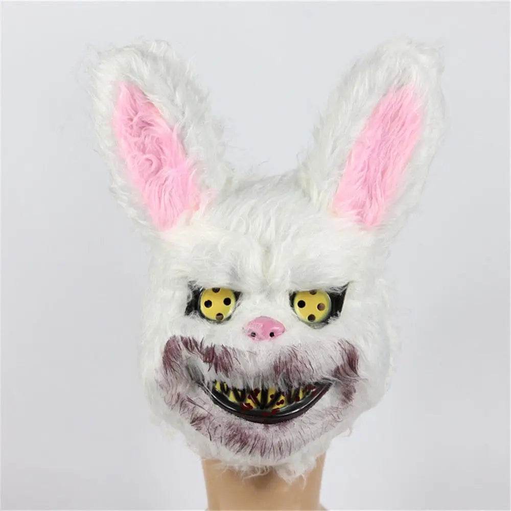 Horror Ghost Bear Bloody White Bunny Rabbit Halloween Mask Adult Mask Headgear Killer Masque