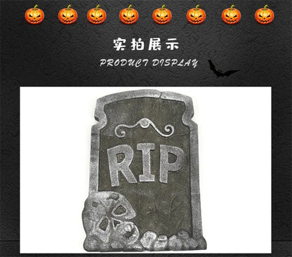 New Foam Skeleton Halloween Decorations for Home Grave Bat Party Supplies Halloween Accessories Horror House Props Rip Tombstone
