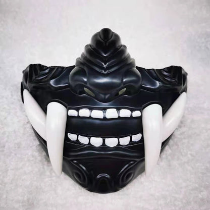 Japanese Samurai Oni Demon Mask Cosplay Horror Prajna Hannya Evil Killer Thicken Plastic Masks Halloween Party Costume Props