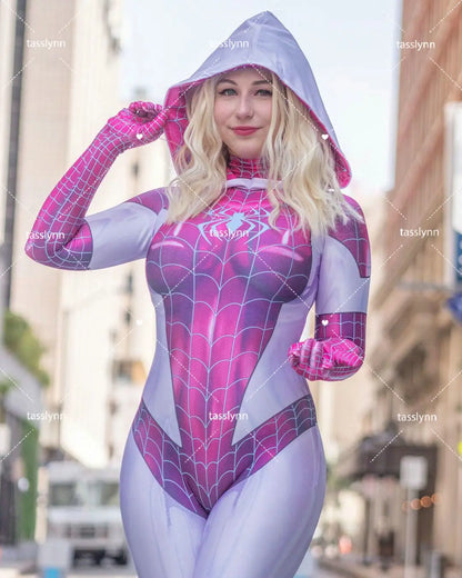 Anime Cosplay Gwenom Costume Sexy Gwen Stacy Cosplay Halloween Costumes for Women Superhero Spider Girls Tights Suit