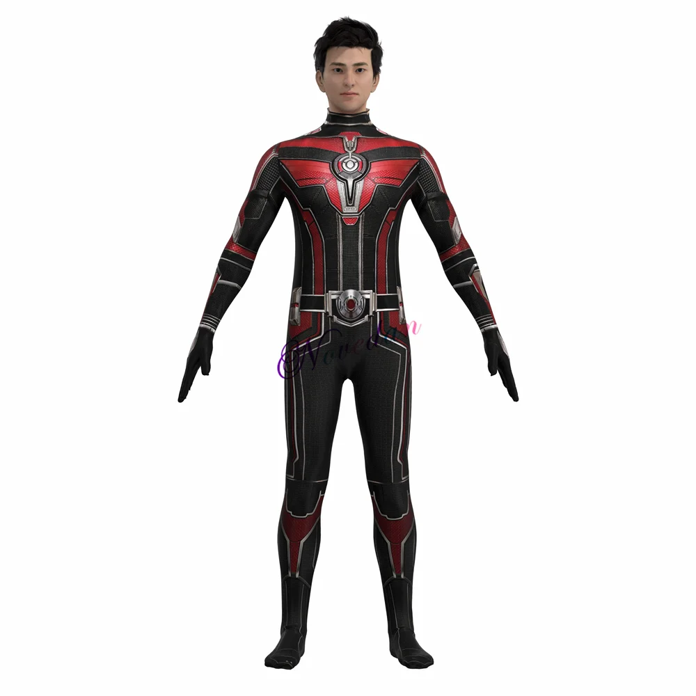 Superhero Ant Man Costume Adult Kids Quantumania Cosplay Antman And The Wasp Halloween Mask Helmet Jumpsuit Bodysuit Zentai Suit