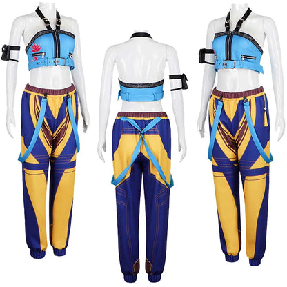Zoey Cosplay 2025 Cartoon Demon Cos Hunter of KPop Costume Women Adult Girls Fantasia Clothing Blue Sexy Uniform Halloween Suit