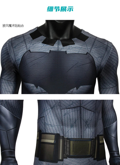 Men's Batman Cosplay Costume – Halloween Party Outfit with Cloak