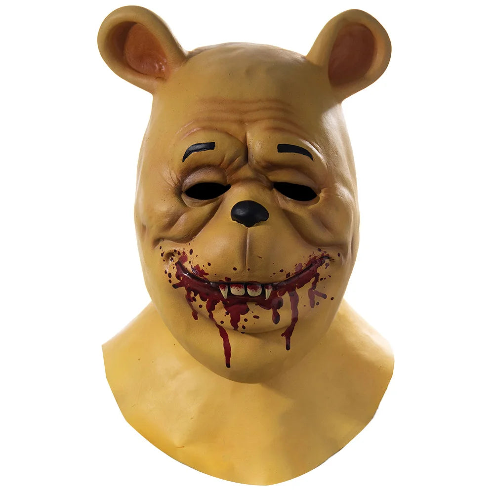 Disney Winnie The Pooh: Blood and Honey Mask Latex Cosplay Winnie Face Mask Halloween Scary Horror Masks Helmet Masquerade Mask