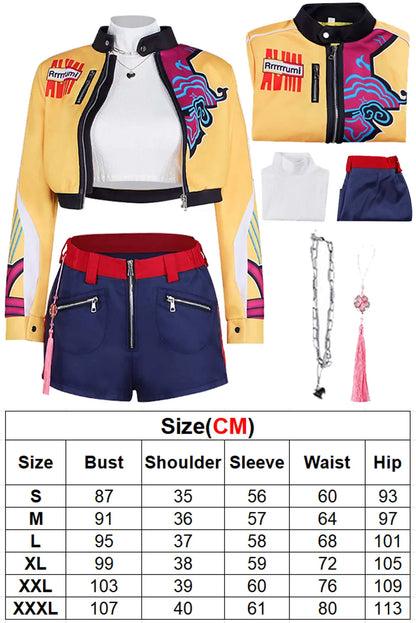 Rumi Cosplay 2025 Cartoon Demon Role Hunter of KPop Costume Women Adult Girls Fantasia Clothing Jacket Necklace Set Halloween