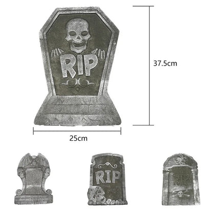 New Foam Skeleton Halloween Decorations for Home Grave Bat Party Supplies Halloween Accessories Horror House Props Rip Tombstone