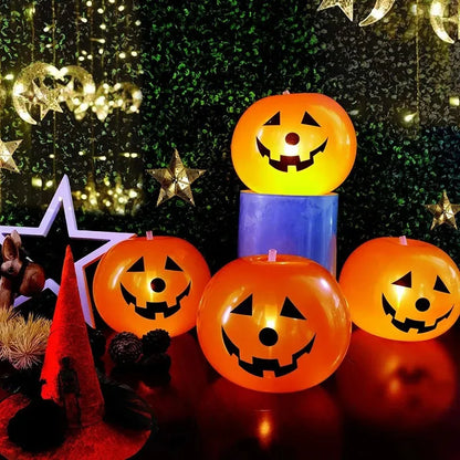 1/10PCS Halloween Glowing Latex Balloons 10inch Pumpkin LED Lights Trick Or Treat Kids Gifts Halloween Party Decoration Supplies