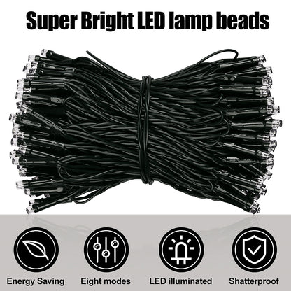 39ft LED Solar Light 100 Lights Outdoor Waterproof Fairy Garland Lights Christmas Party Halloween Decorations Solar Lights
